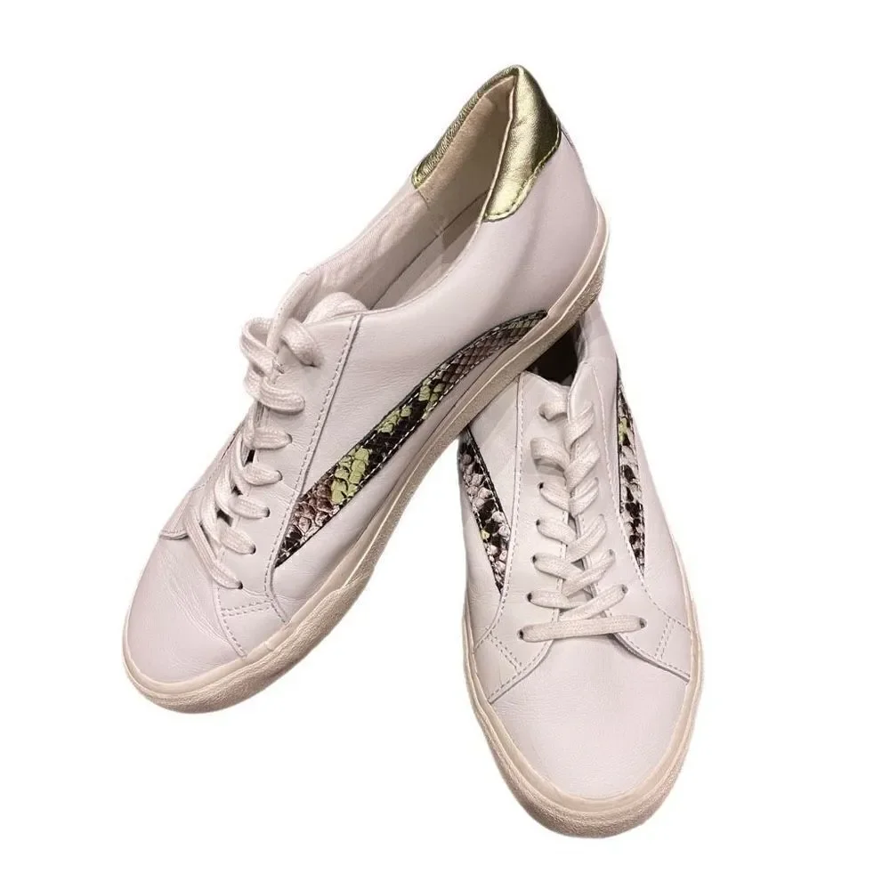 Madewell Sidewalk Low-Top Sneakers in Leather and Calf Hair
